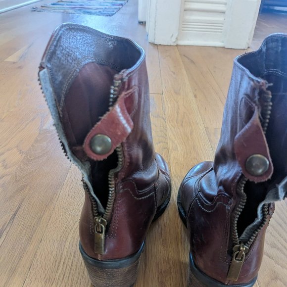Steve Madden  Red Oxblood Wine Gunter Boots - Picture 2 of 6